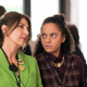 (L to R): Gina Bellman as Sophie Devereaux and Aleyse Shannon as Breanna Casey in Leverage: Redemption.